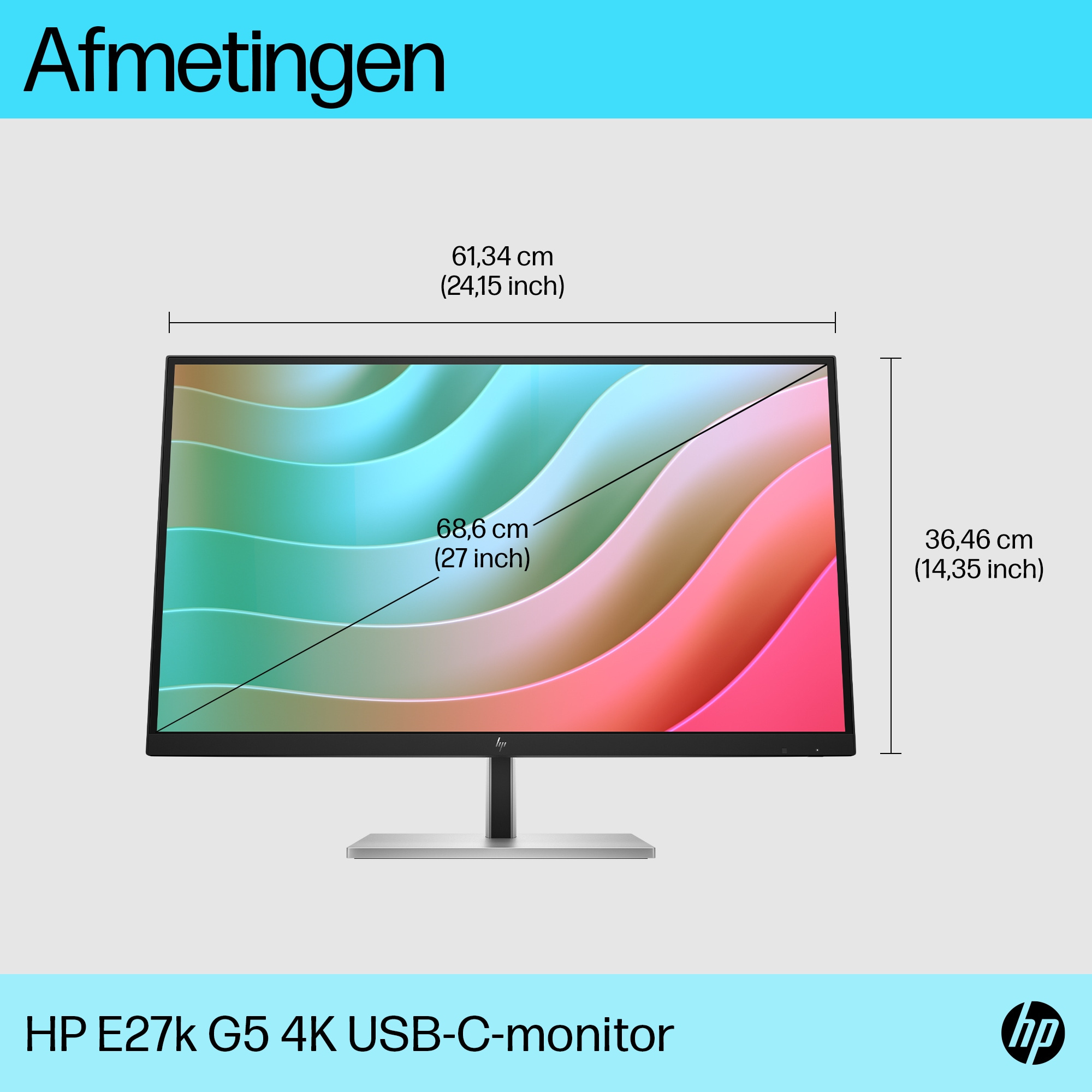 HP E27k G5 USB-C 4K Monitor